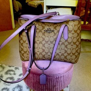 Lovely coach, Brown monogram with lilac details